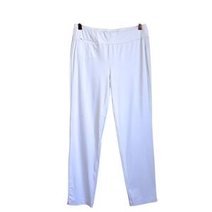 J McLaughlin Womens Catalina Cloth Stretch Pants Size S White Pull On Crop Beach